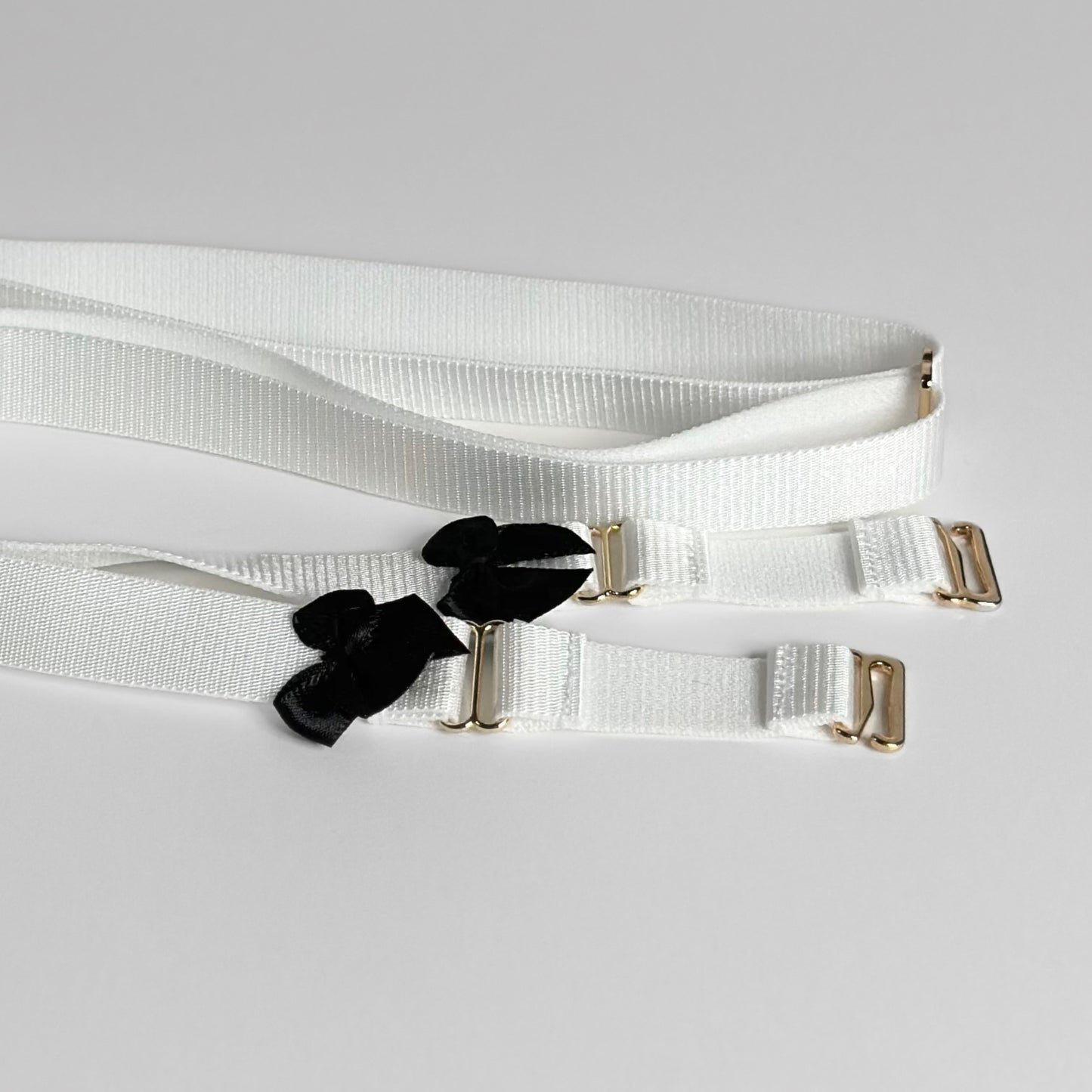 Sissy Two Straps Support Belt For Chastity Cage (Black and White)