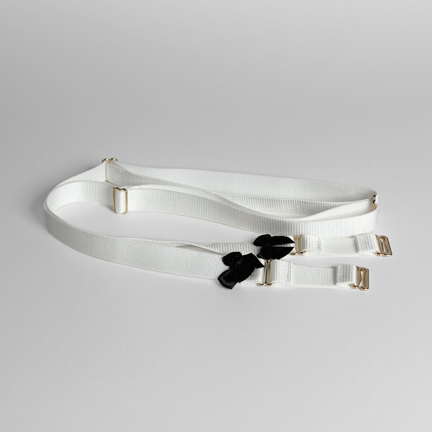 Sissy Two Straps Support Belt For Chastity Cage (Black and White)