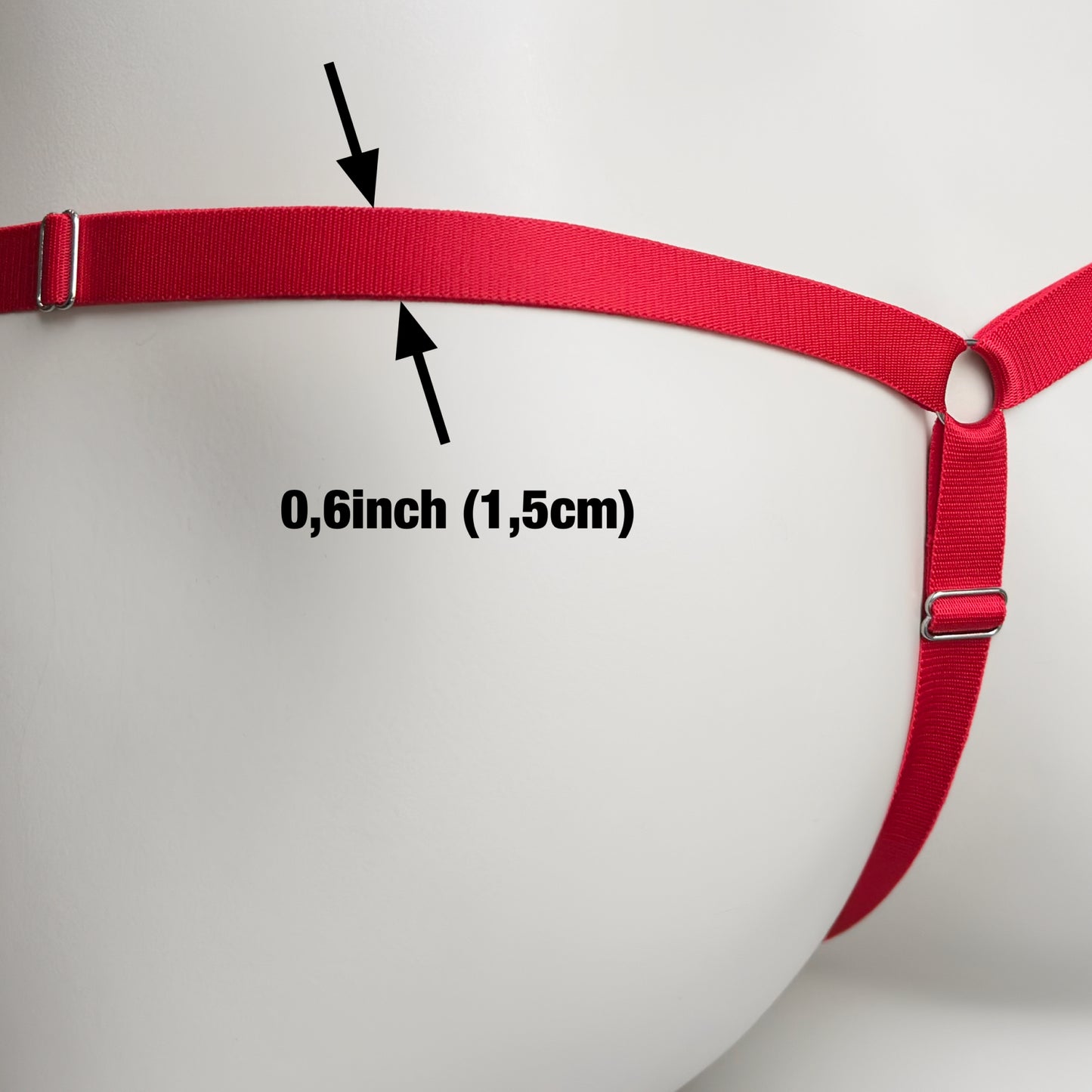 Sissy Three Straps Support Belt For Chastity Cage (Red)