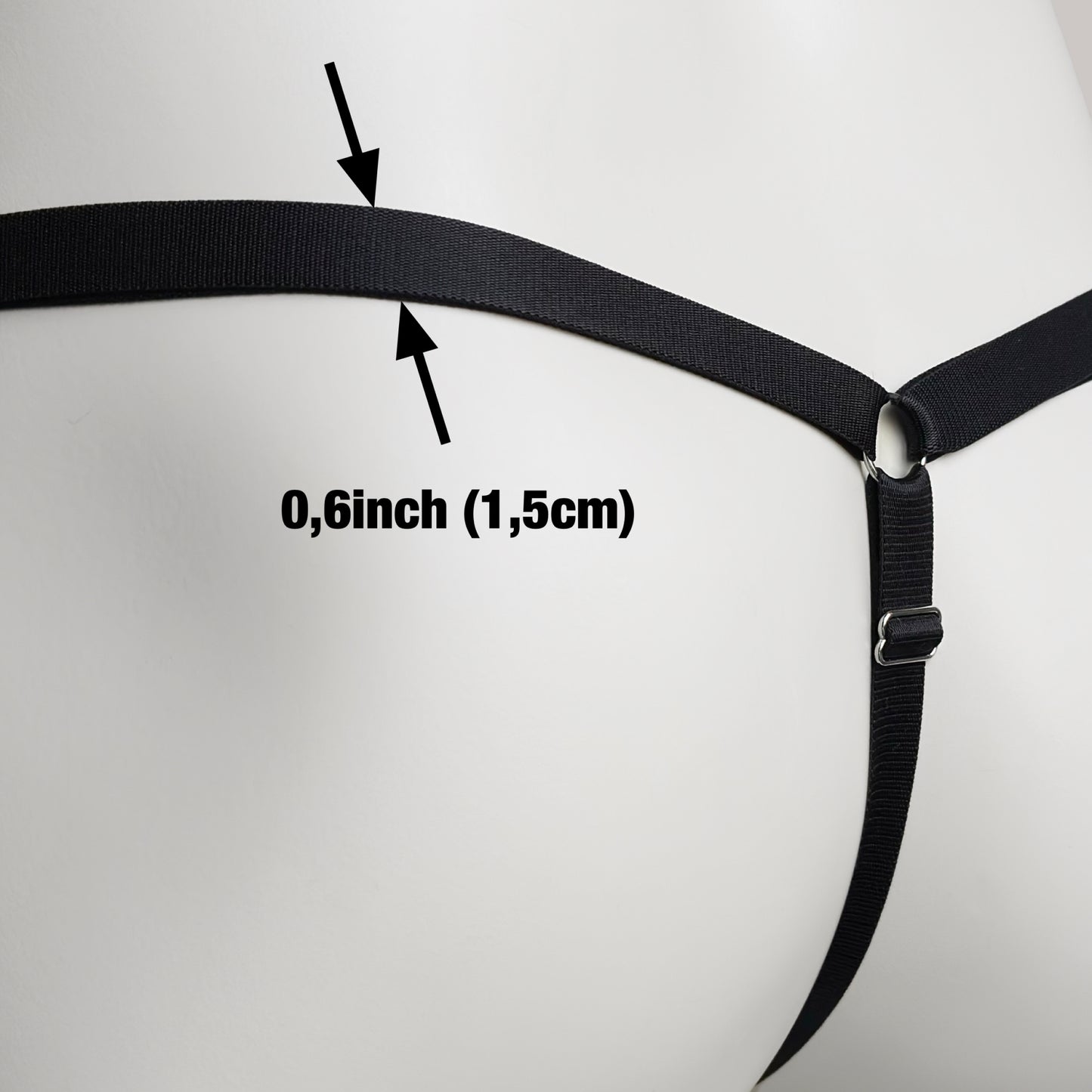 Sissy Three Straps Support Belt For Chastity Cage (Black)