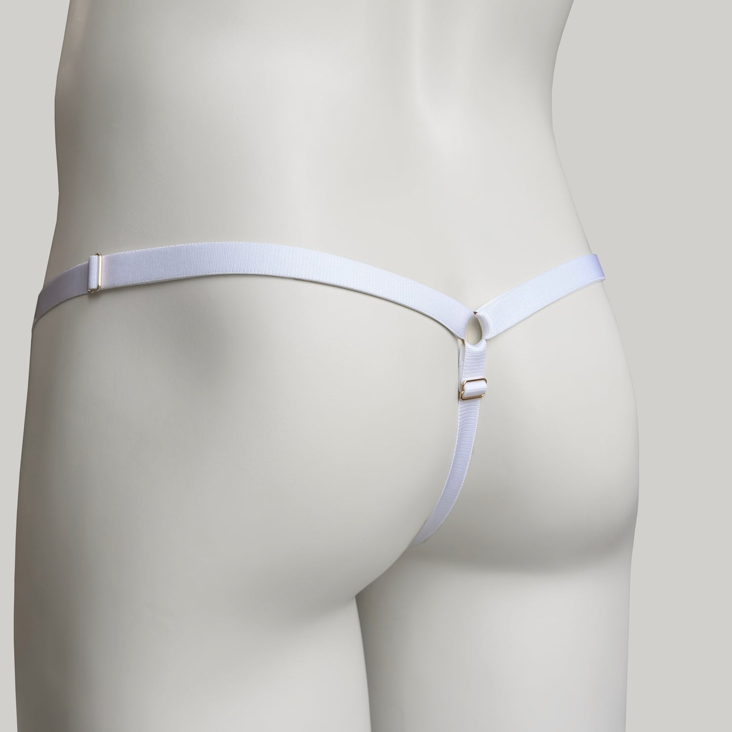 Sissy Three Straps Support Belt For Chastity Cage (Black and White)