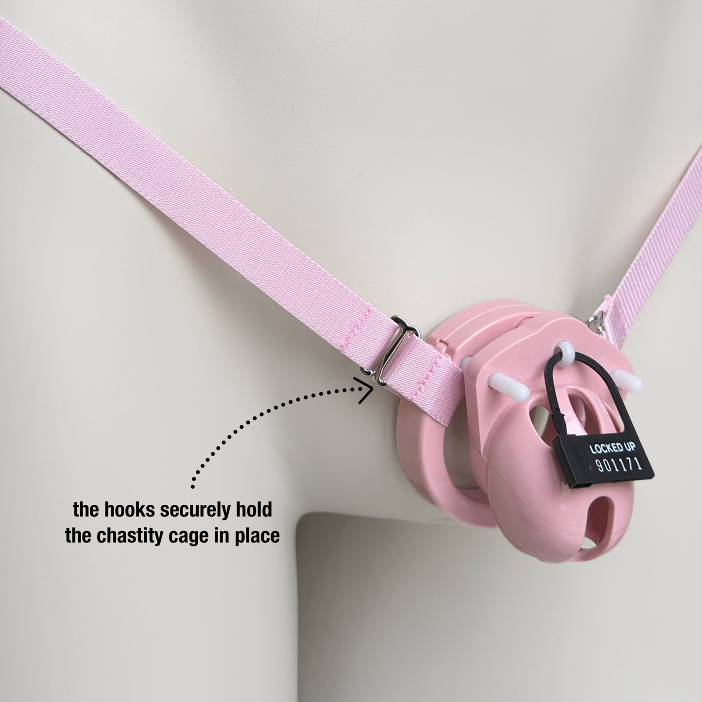 Two Straps Support Belt For Chastity Cage (Pink)