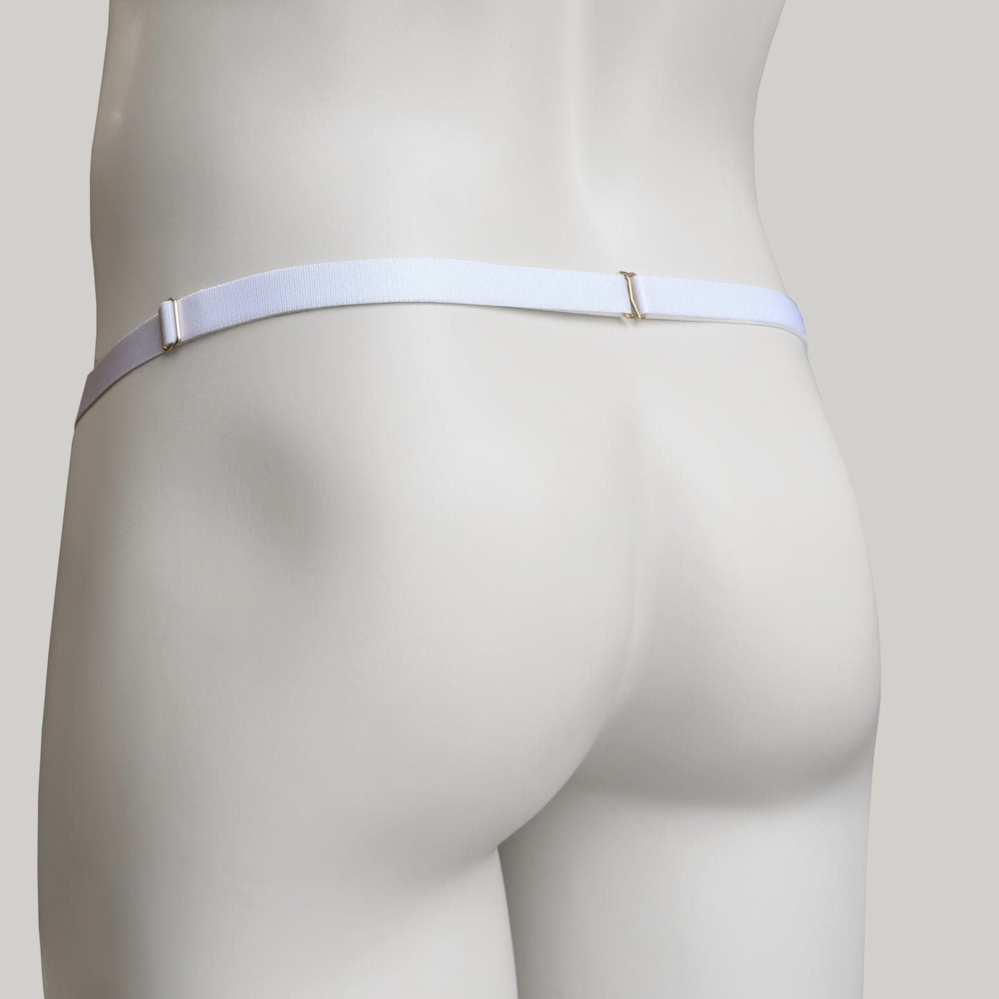 Sissy Two Straps Support Belt For Chastity Cage (Black and White)