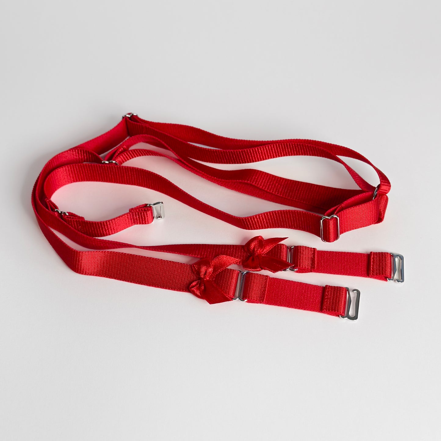 Sissy Three Straps Support Belt For Chastity Cage (Red)