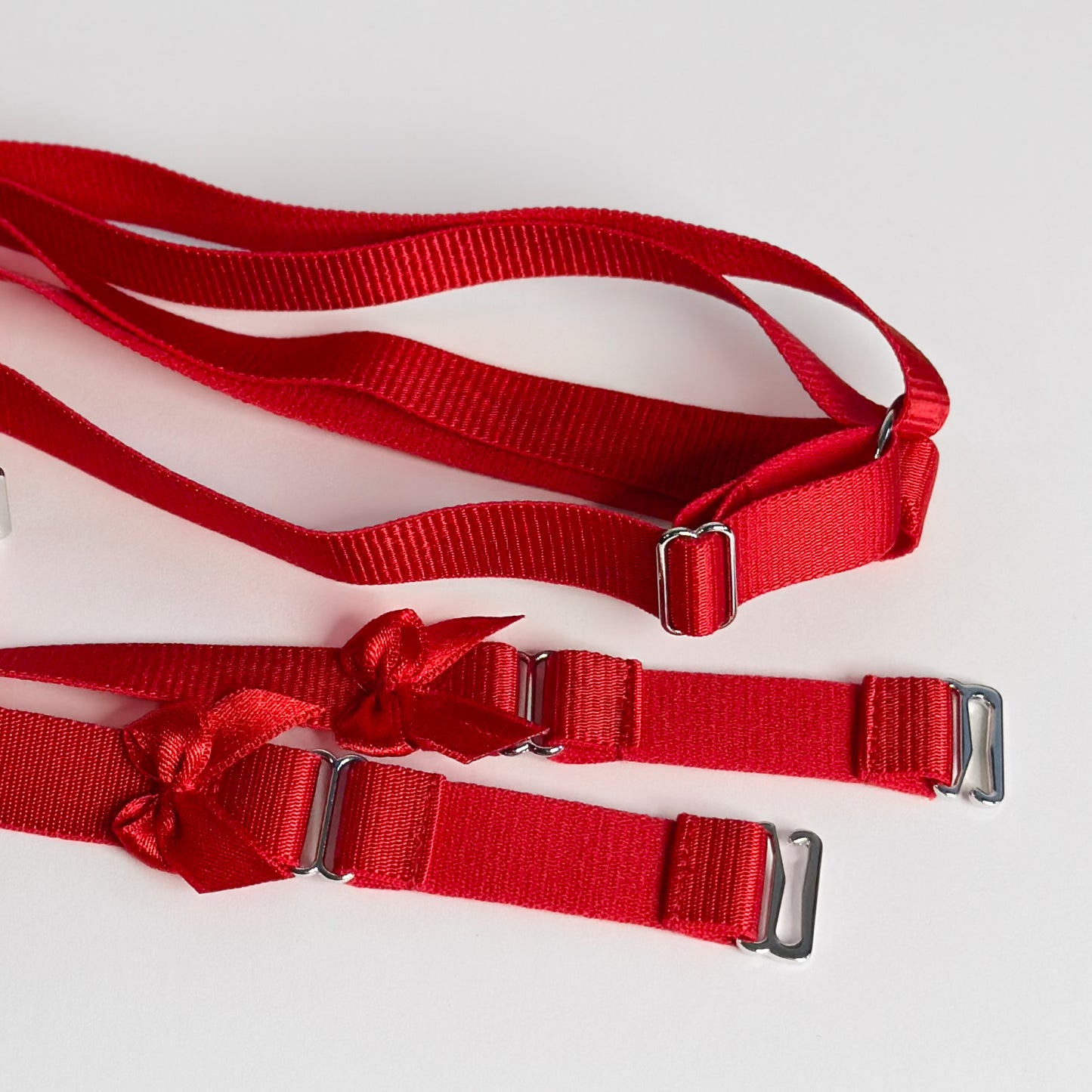Sissy Three Straps Support Belt For Chastity Cage (Red)