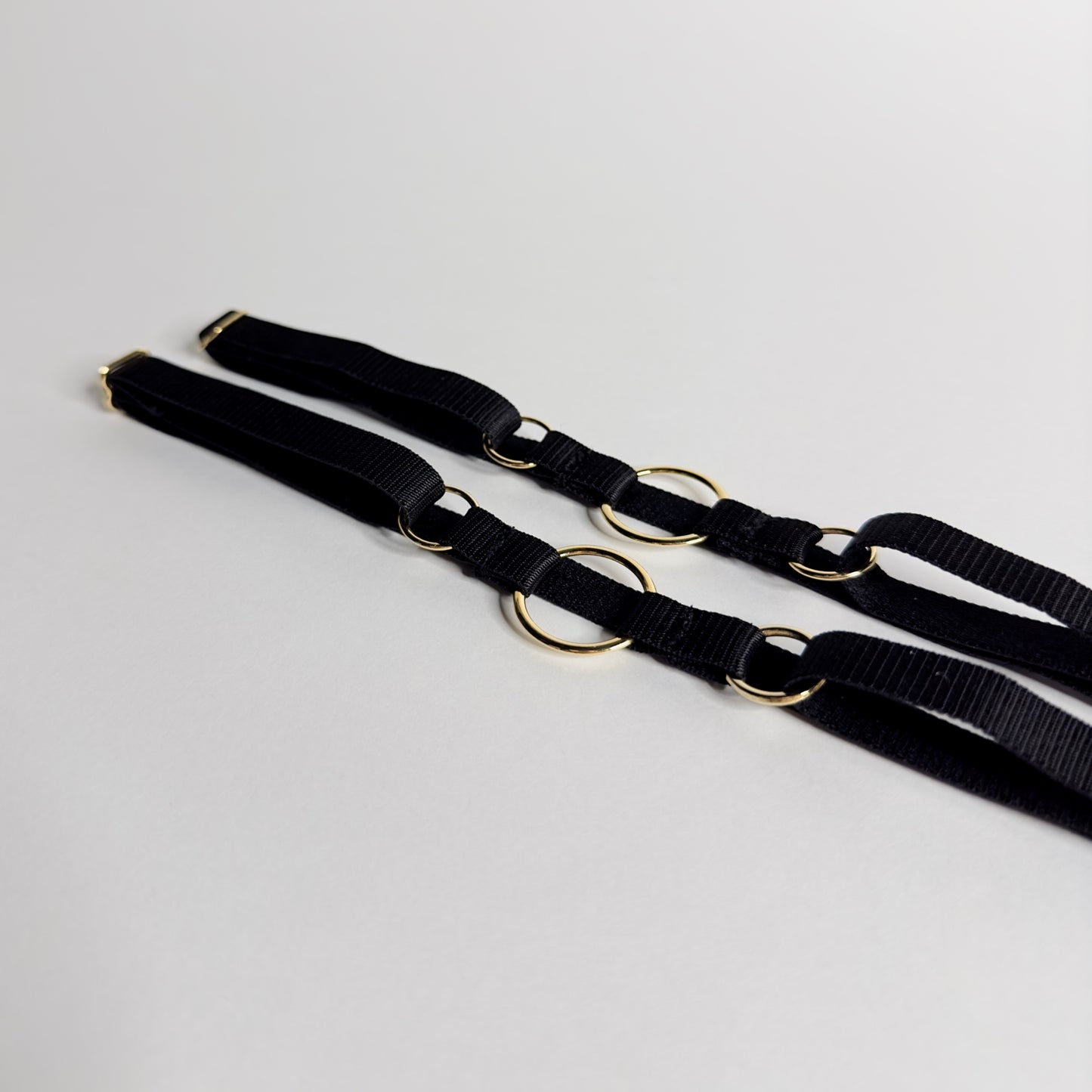 Three Ring Garters "Calliope" Black