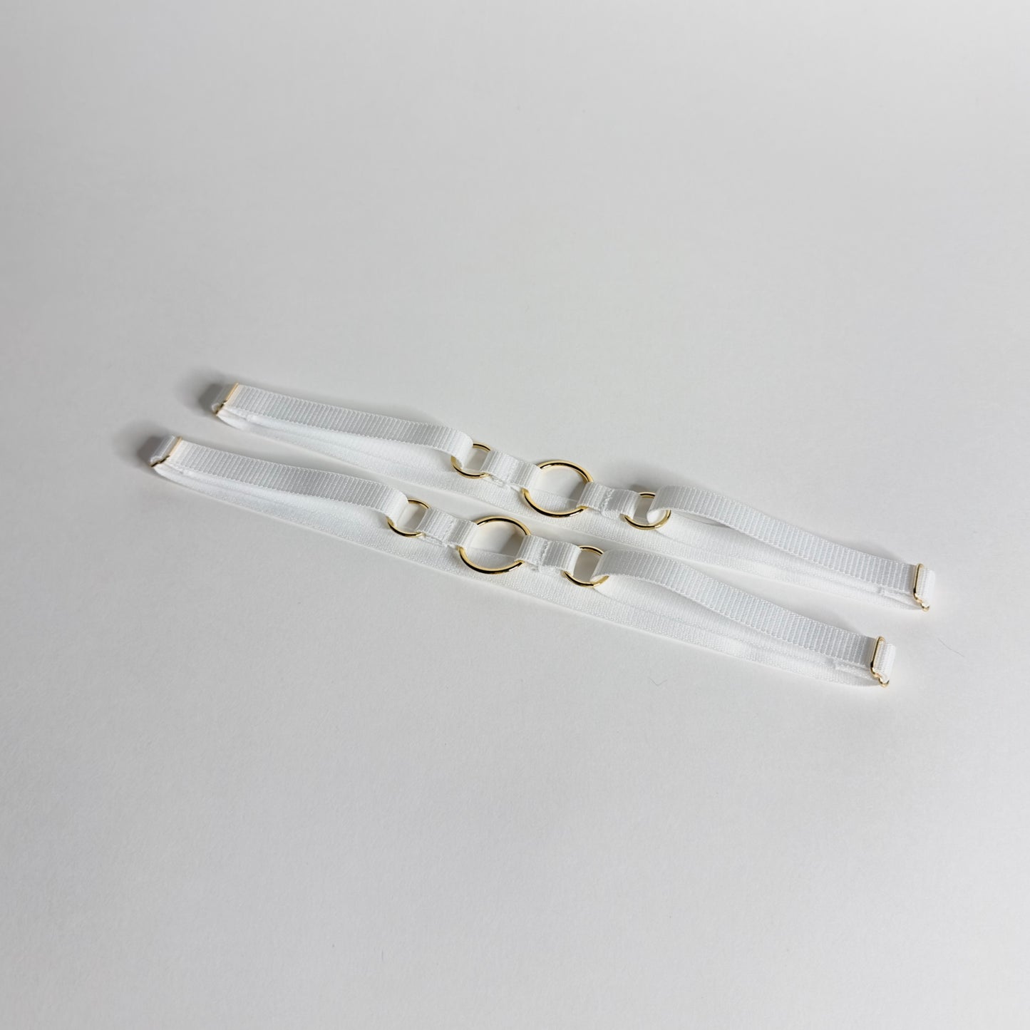 CANDYMISHKA Three Ring Garters "Calliope" White