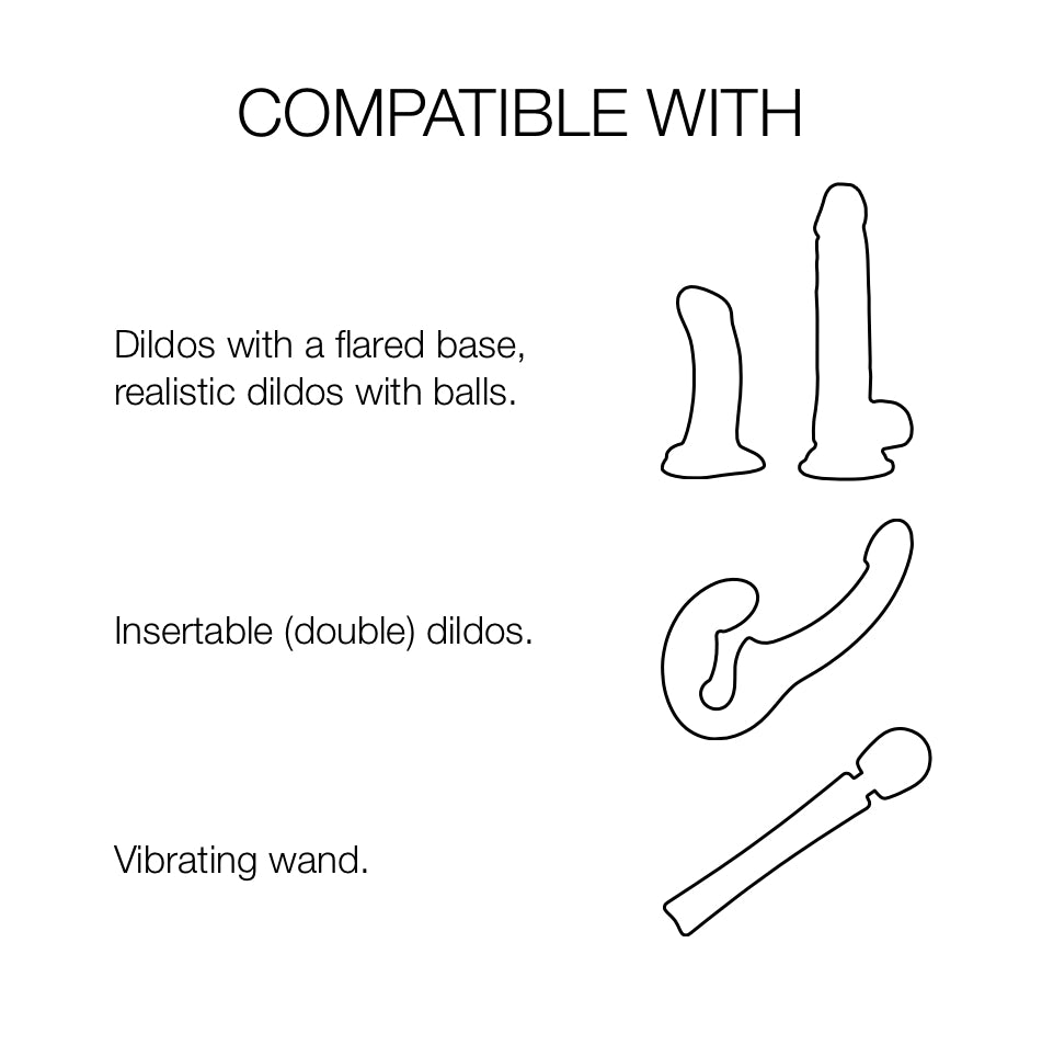 Basic Velcro High Waisted Strap On Harness (Navy Blue)