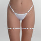 CANDYMISHKA Three Ring Garters "Calliope" White