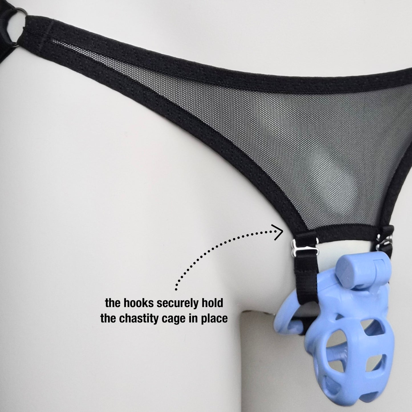 Mesh Support Jockstrap For Chastity Cage (Black)