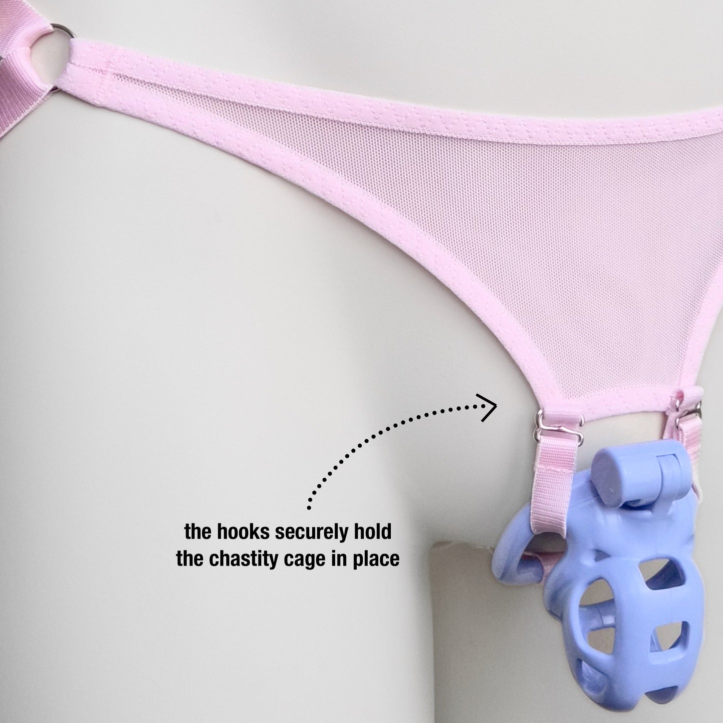 Mesh Support Jockstrap For Chastity Cage (Pink)