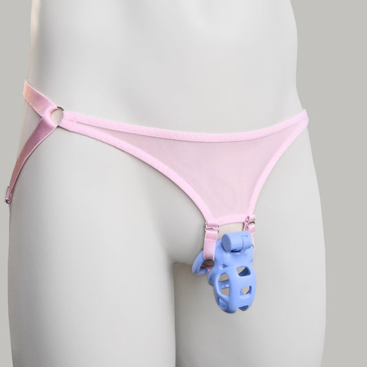 Mesh Support Jockstrap For Chastity Cage (Pink)
