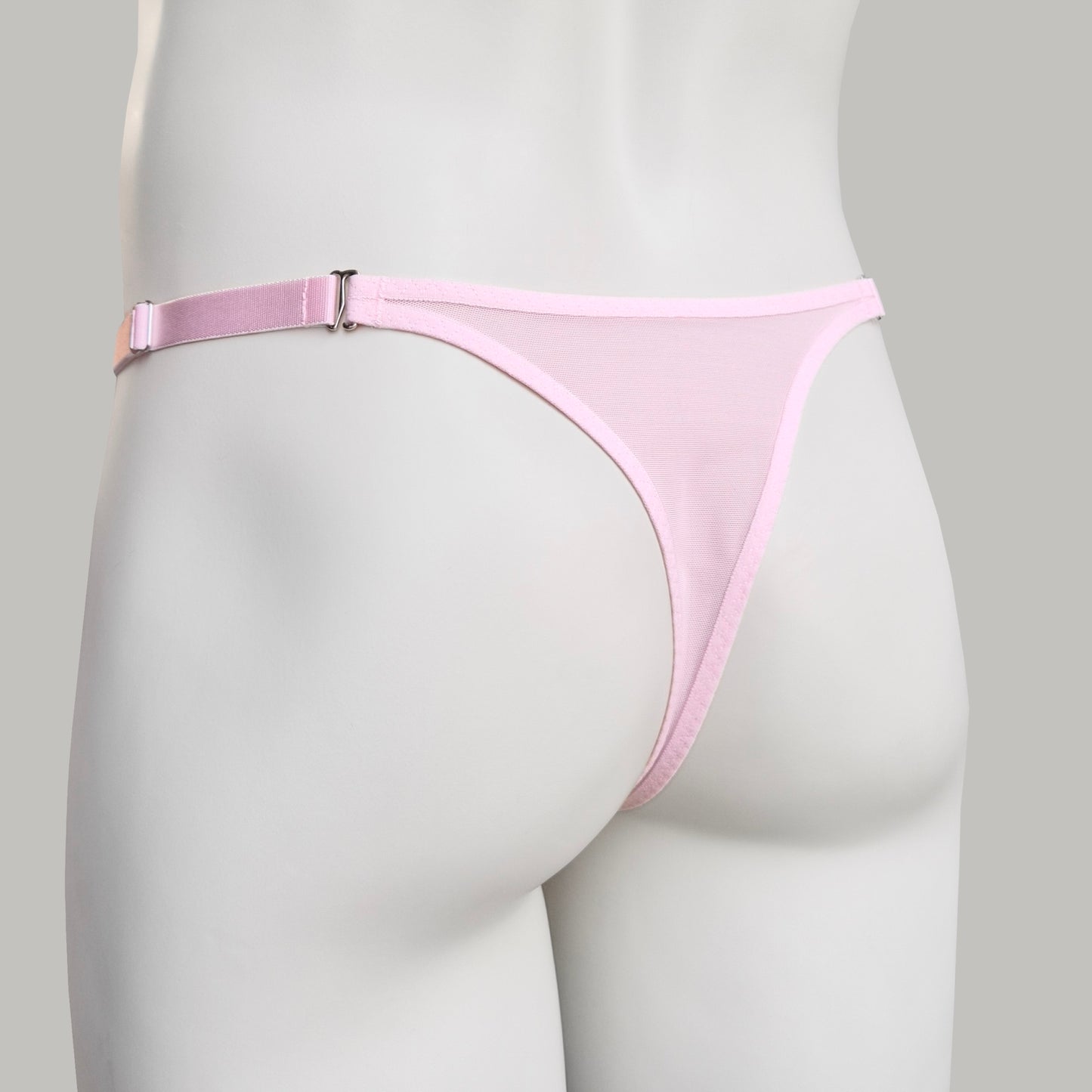 Mesh Support Slip Briefs For Chastity Cage (Pink)