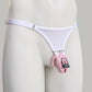 Mesh Support Slip Briefs For Chastity Cage (White)
