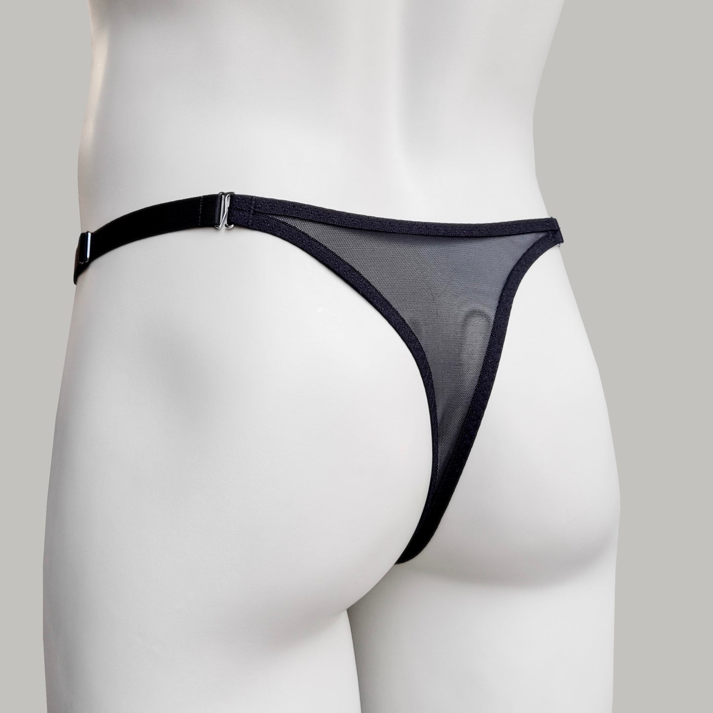 Mesh Support Slip Briefs For Chastity Cage (Black)