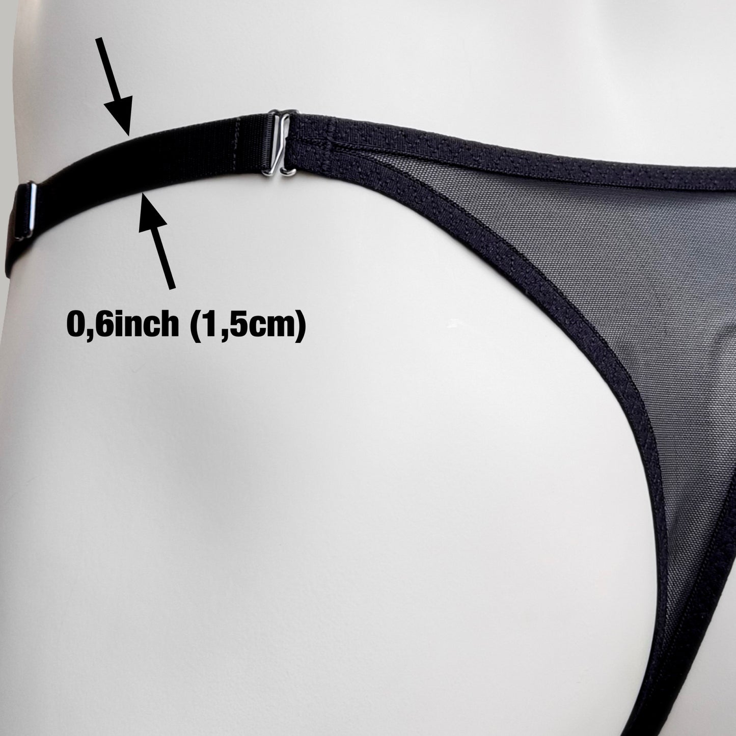 Mesh Support Slip Briefs For Chastity Cage (Black)