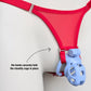 Mesh Support Slip Briefs For Chastity Cage (Red)