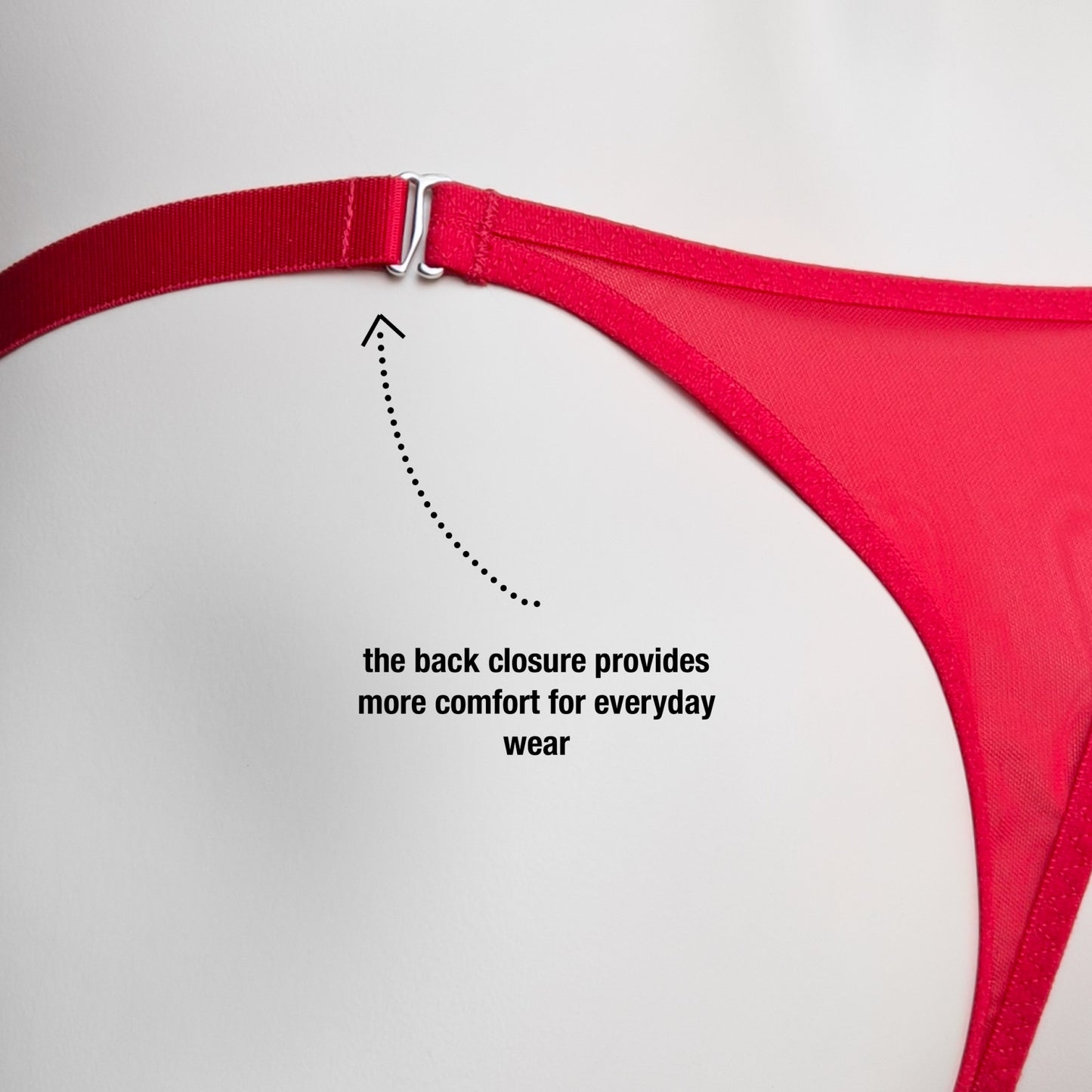 Mesh Support Slip Briefs For Chastity Cage (Red)