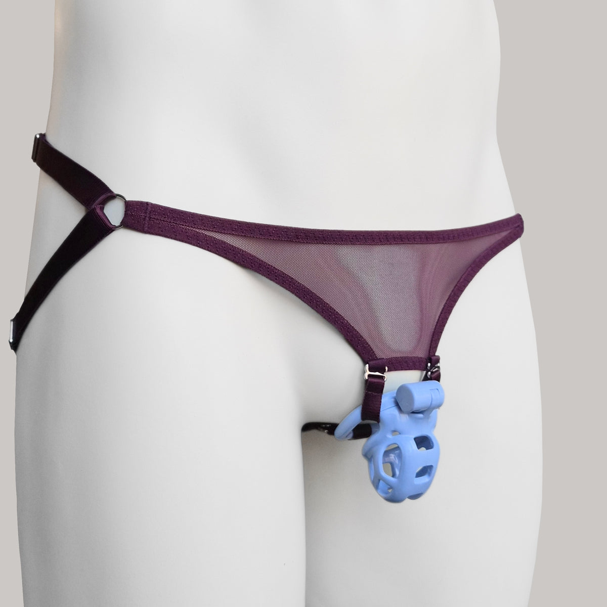Mesh Support Jockstrap For Chastity Cage (Burgundy)