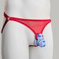 Mesh Support Jockstrap For Chastity Cage (Red)