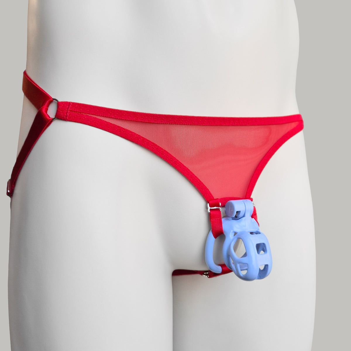 Mesh Support Jockstrap For Chastity Cage (Red)