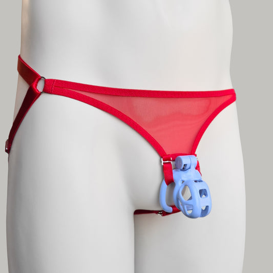 Mesh Support Jockstrap For Chastity Cage (Red)