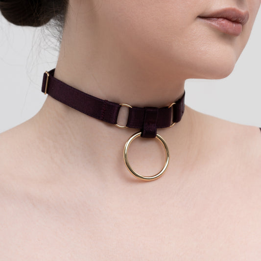Strap Collar "Cora" (Burgundy)