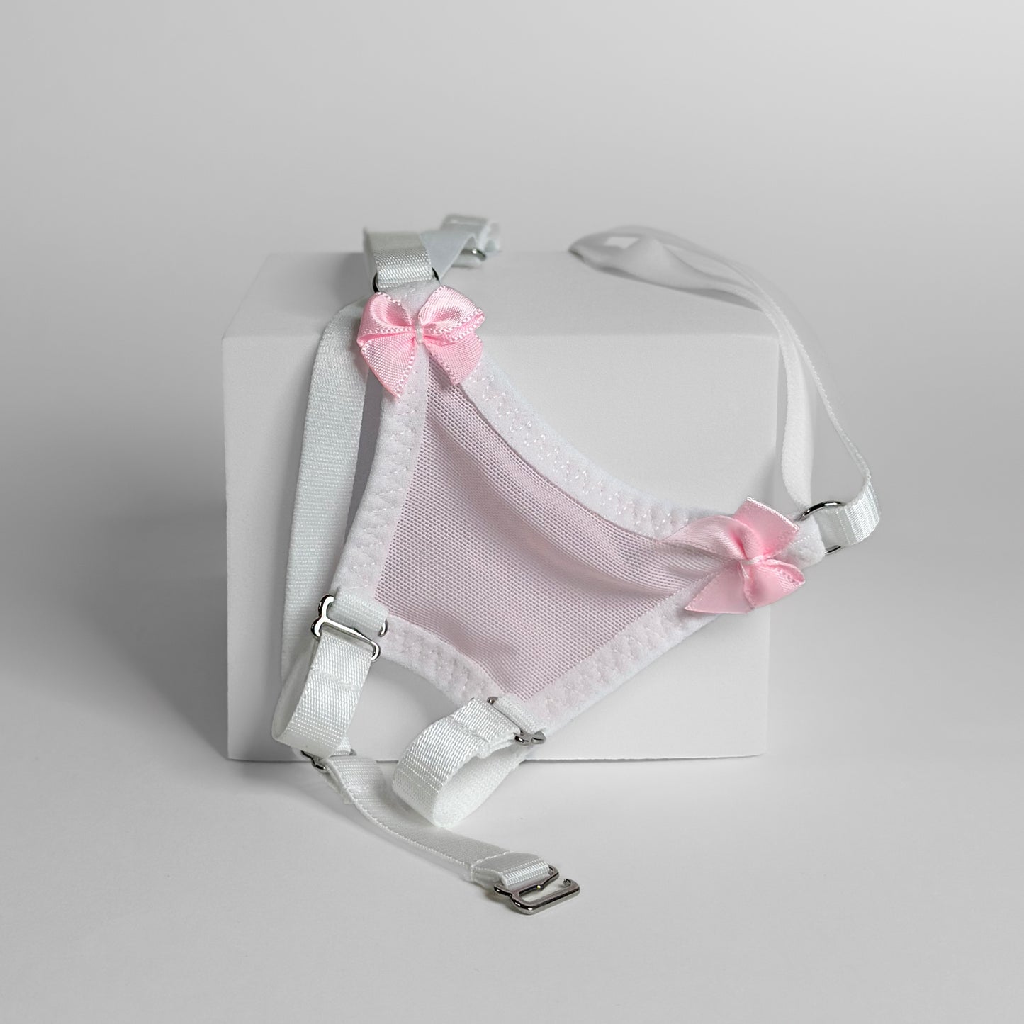 Mesh Support Thong For Chastity Cage (French Maid Pink)
