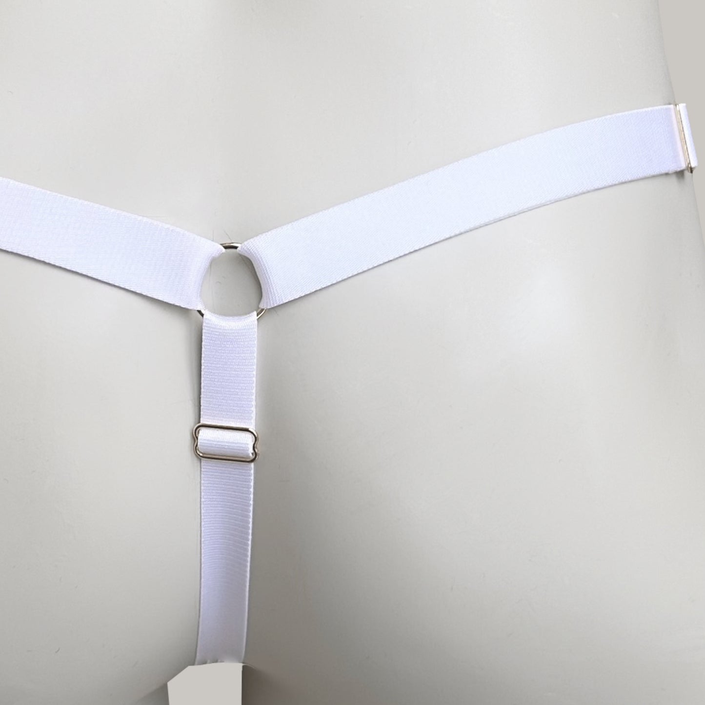 Sissy Three Straps Support Belt For Chastity Cage (White)