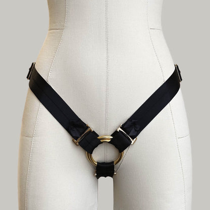 Thong Strap On Harness "Cora" Black