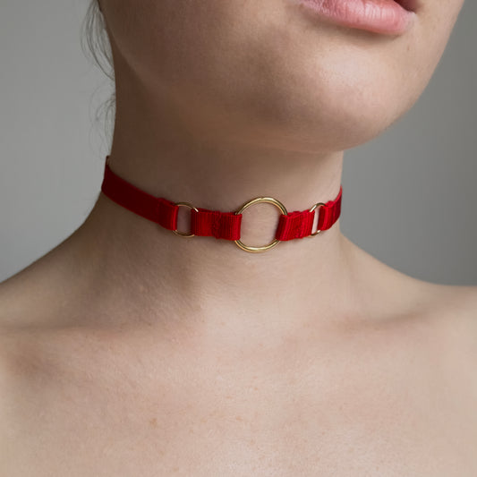 Strap Collar "Calliope" Red