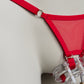 Male Mesh Chastity Cage Support Thong Red