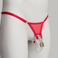 Mesh Support Thong For Chastity Cage (Red)