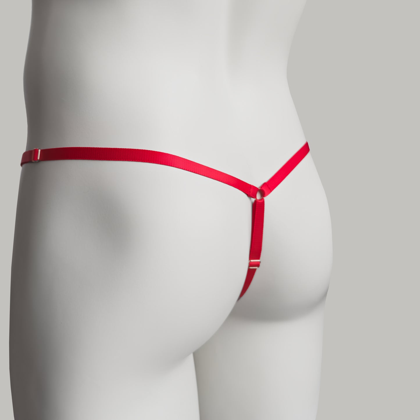 Mesh Support Thong For Chastity Cage (Red)
