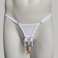 Mesh Support Thong For Chastity Cage (White)
