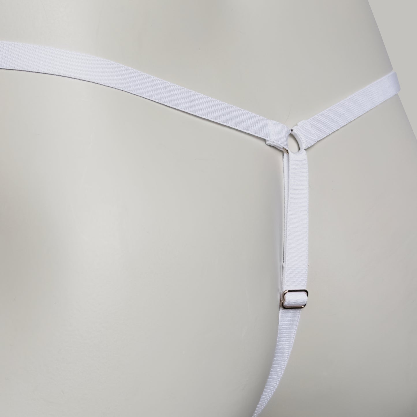 Mesh Support Thong For Chastity Cage (White)
