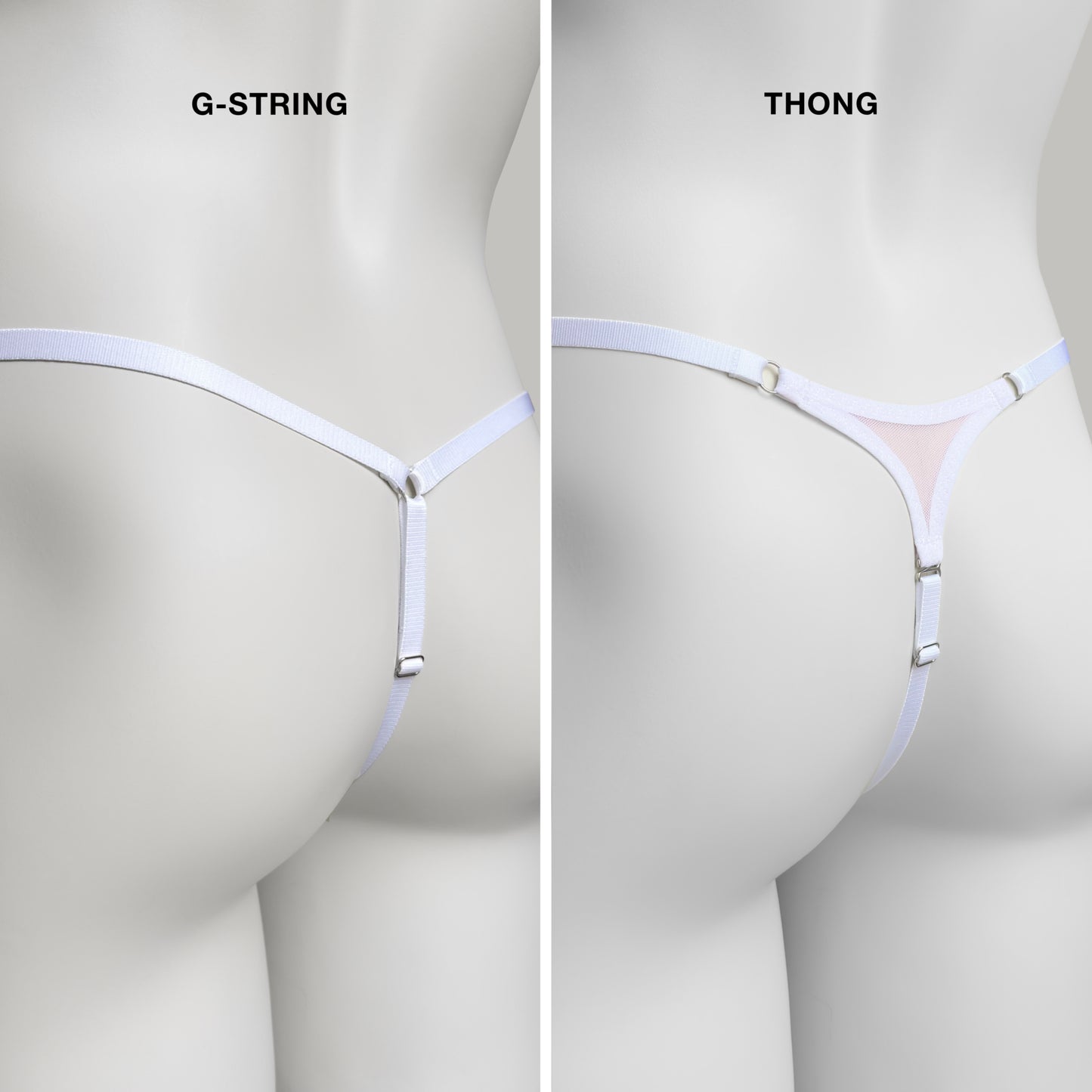 Mesh Support Thong For Chastity Cage (French Maid Pink)
