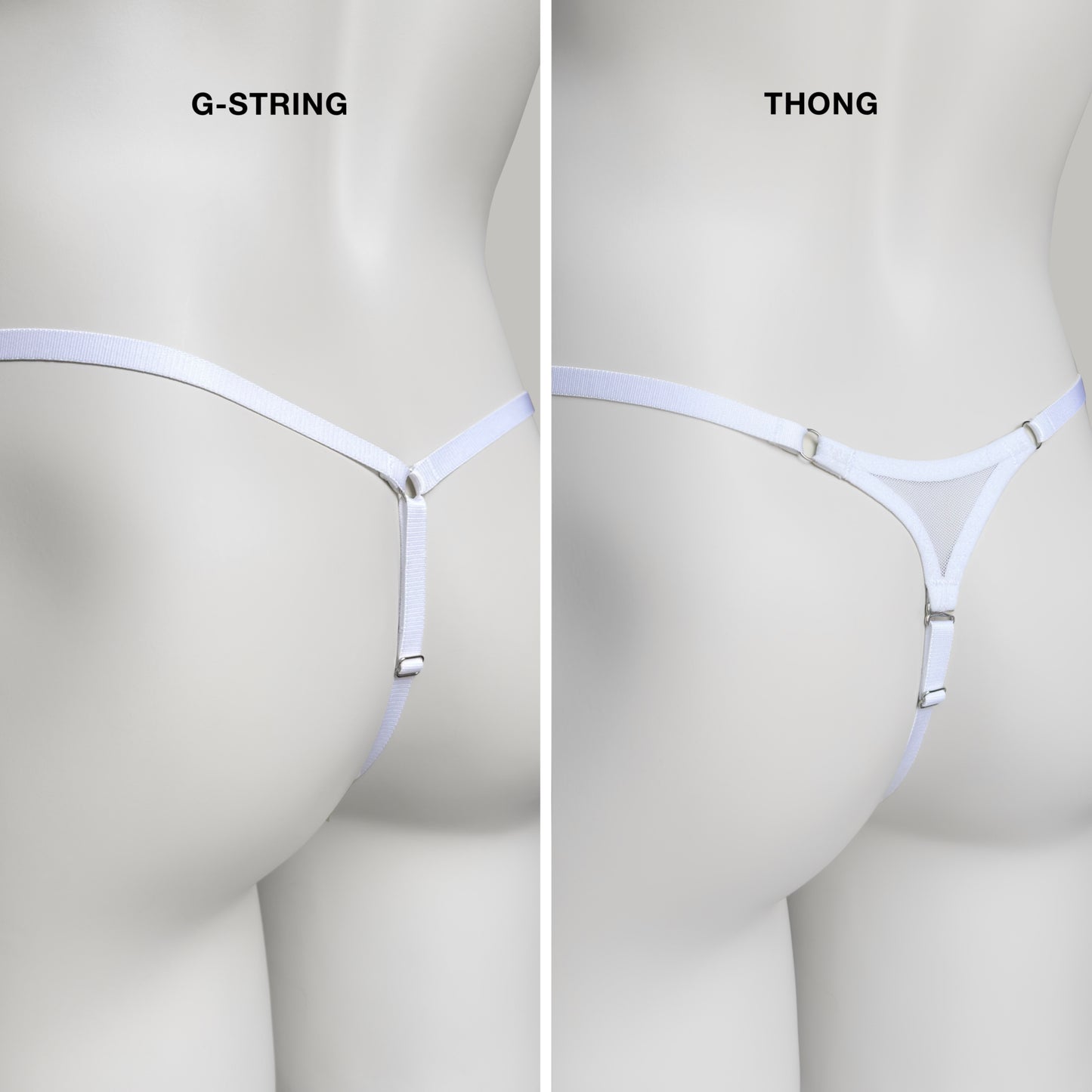 Mesh Support Thong For Chastity Cage (White)