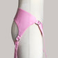 Saddle Velcro Mid Rise Strap On Harness (Light Pink)