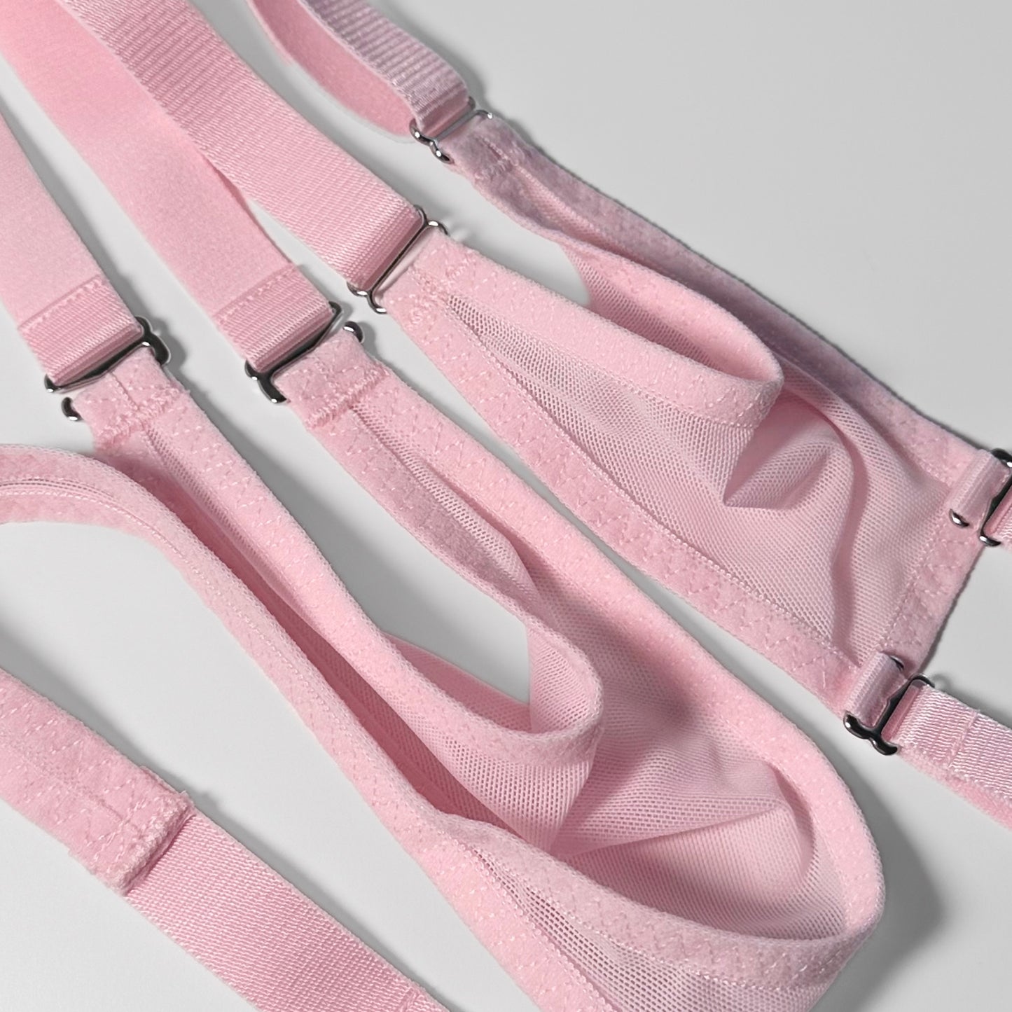 Mesh Support Slip Briefs For Chastity Cage (Pink)
