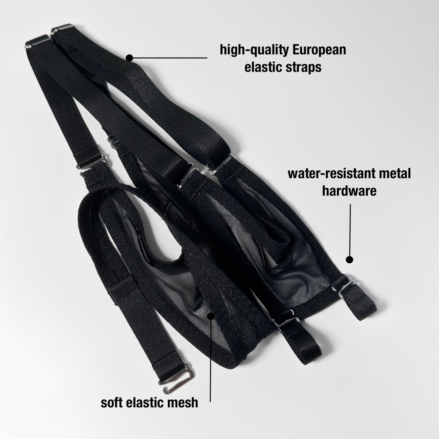Mesh Support Slip Briefs For Chastity Cage (Black)