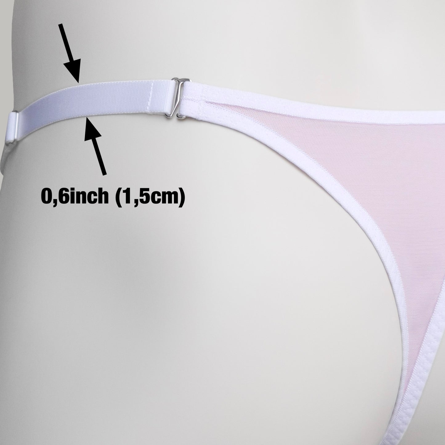 Mesh Support Slip Briefs For Chastity Cage (French Maid Pink)