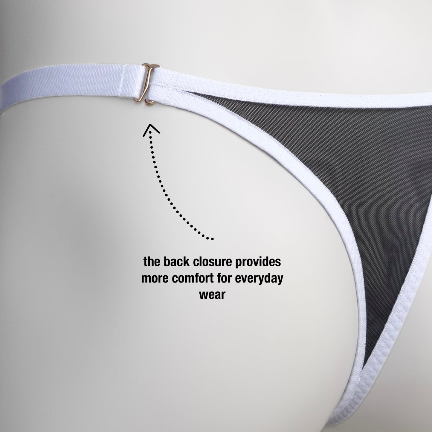 Mesh Support Slip Briefs For Chastity Cage (French Maid)