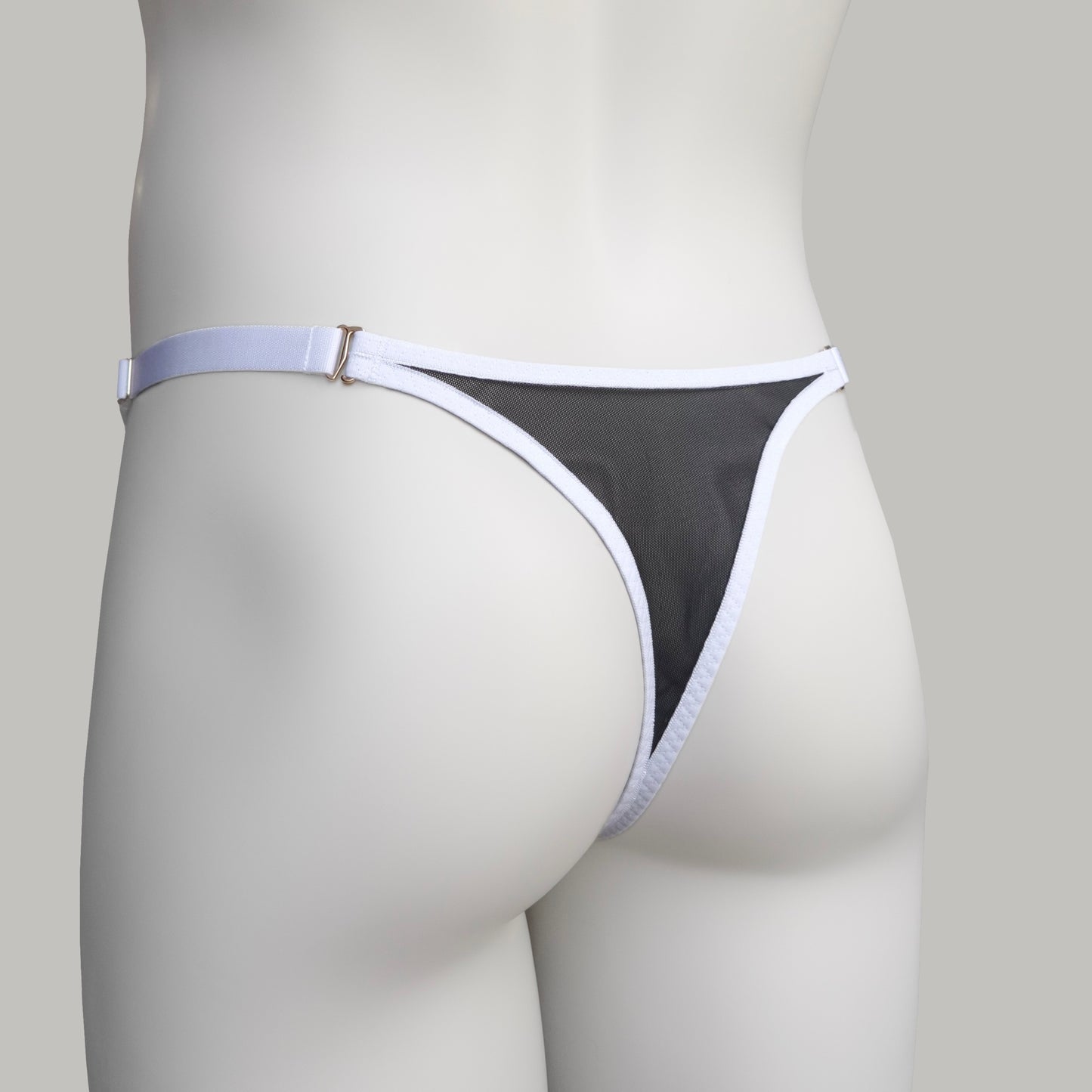 Mesh Support Slip Briefs For Chastity Cage (French Maid)