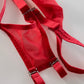 Mesh Support Slip Briefs For Chastity Cage (Red)
