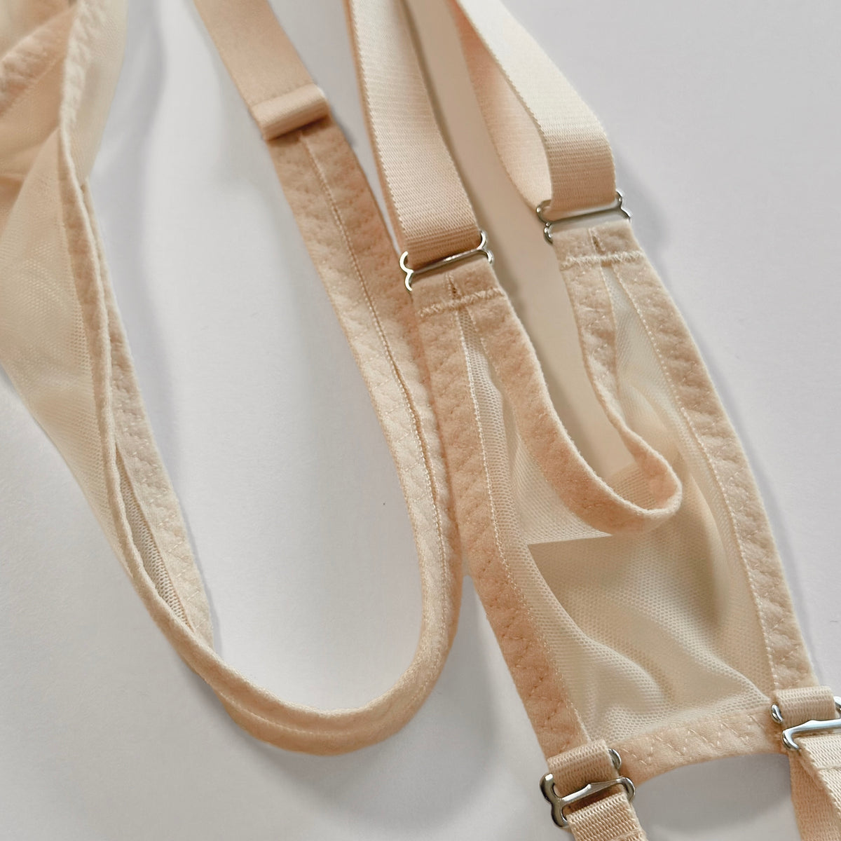 Mesh Support Slip Briefs For Chastity Cage (Beige)