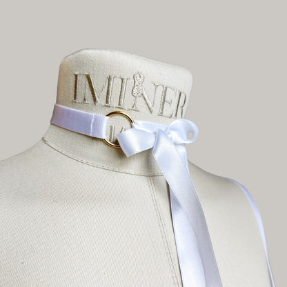 Collar With Ribbons "Iris" White