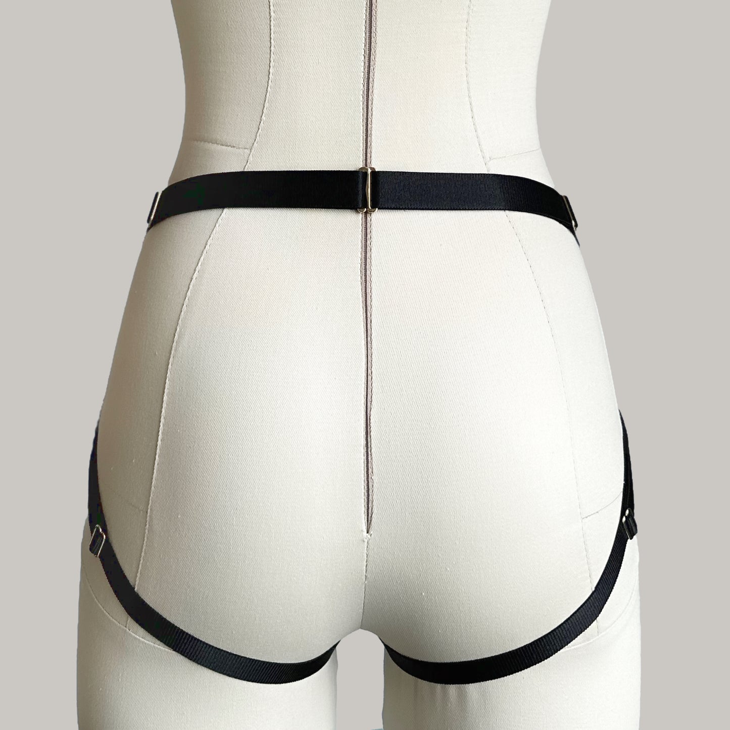 Elastic Strap On Harness "Selene" (Black)