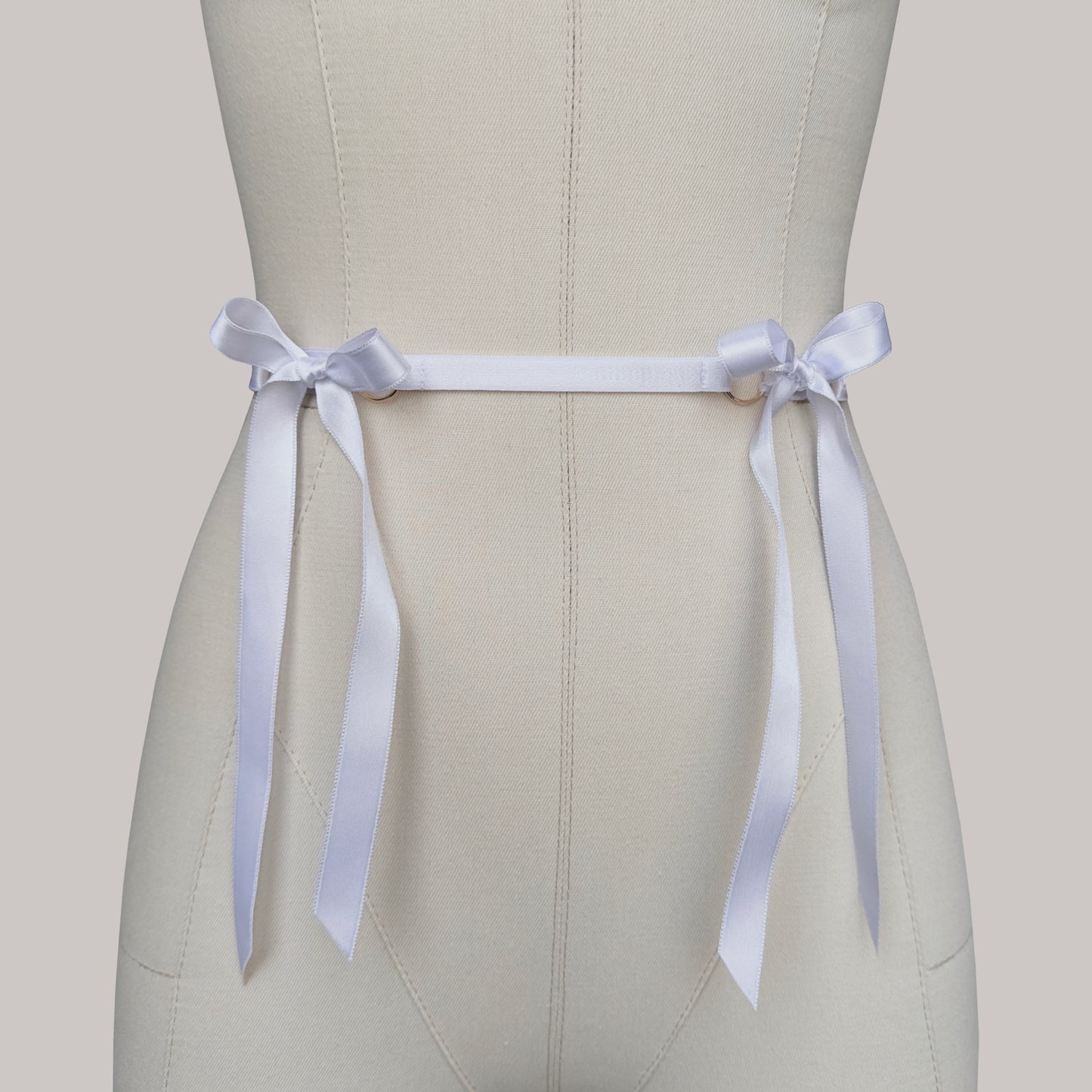 Belt With Ribbons "Iris" White