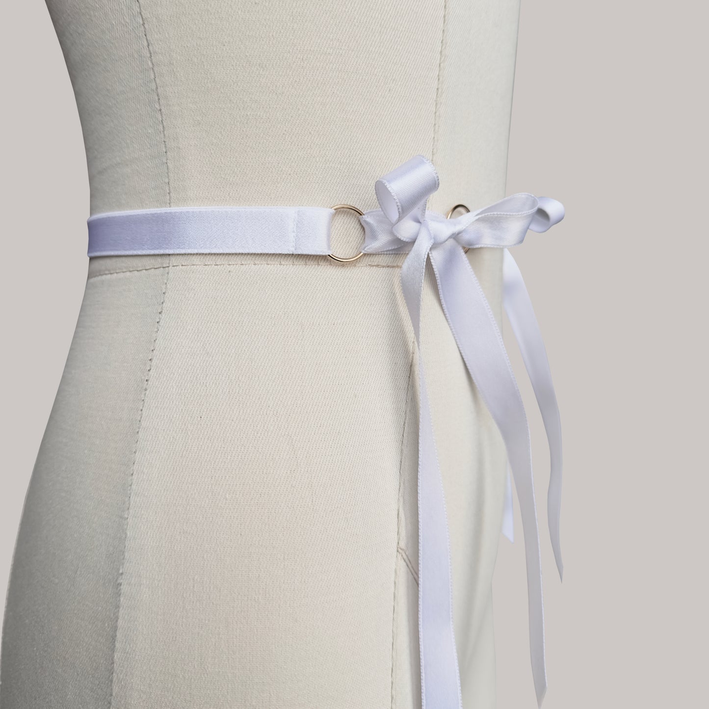Belt With Ribbons "Iris" White